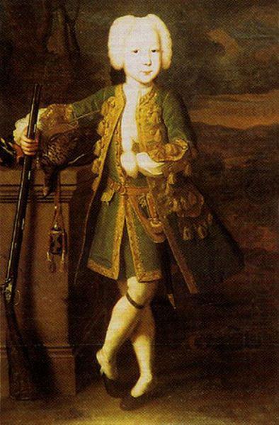 Louis Caravaque Portrait of a boy. Was att. as Peter III or Peter II's portrait, possibly Elizabeth in men's dress china oil painting image